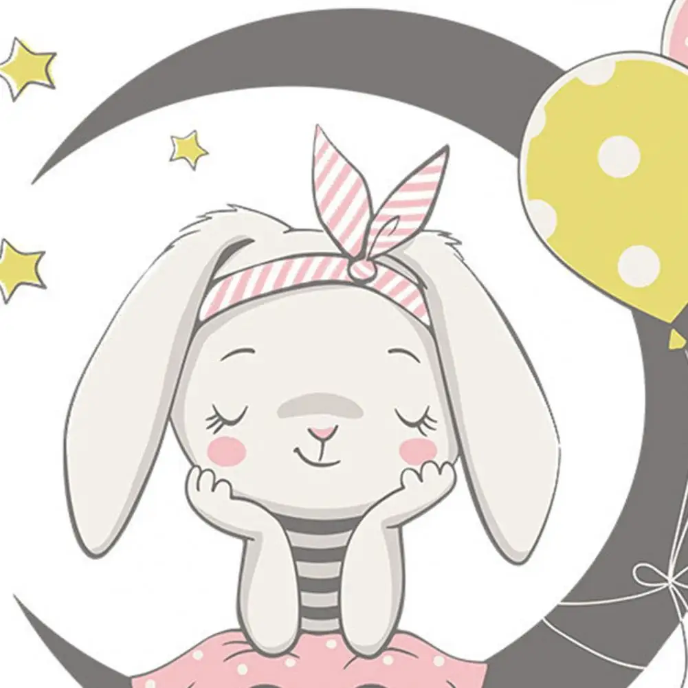 

Wall Sticker Environmentally Friendly Cartoon Bunny Pattern Bedroom Living Room Wall Sticker for Nursery