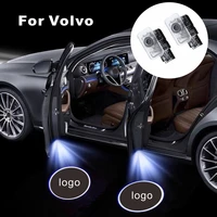2 pcs car led welcome lights changed to decorative car door floor lights laser projection ambient lights suitable for volvo