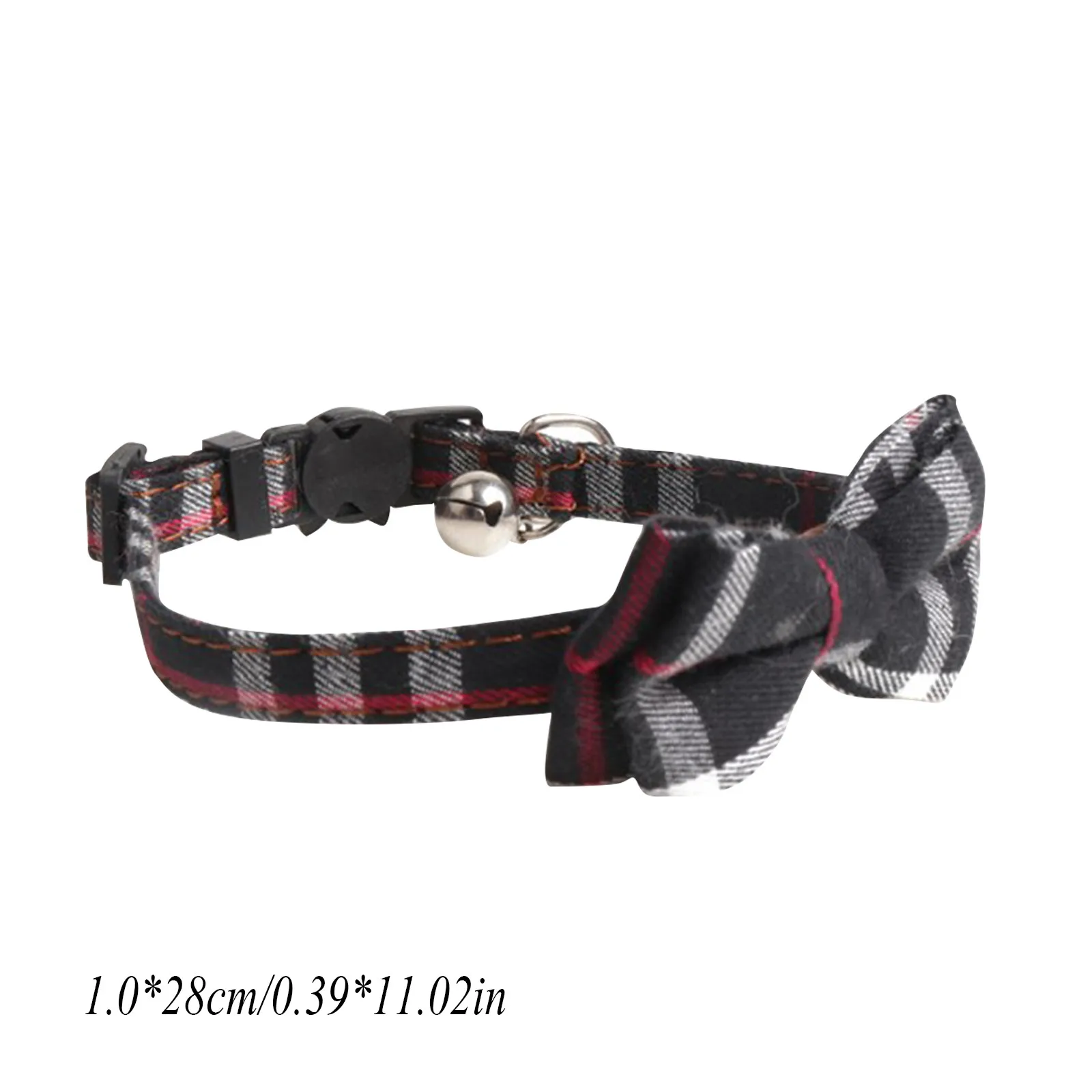 

#4 2pcs Quick Release Cat Collar With Small Bells Cute Crystal Elastic Dog Collar Velvet Bell Fashion Shape Pet Necklacce