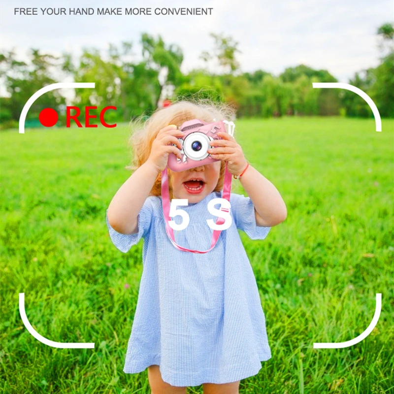 

2000W 2 Inch Toy Camera External Silicone Protection Case Mini Digital Camera For Kids Video Recorder Camcorder Toys Kids Toys