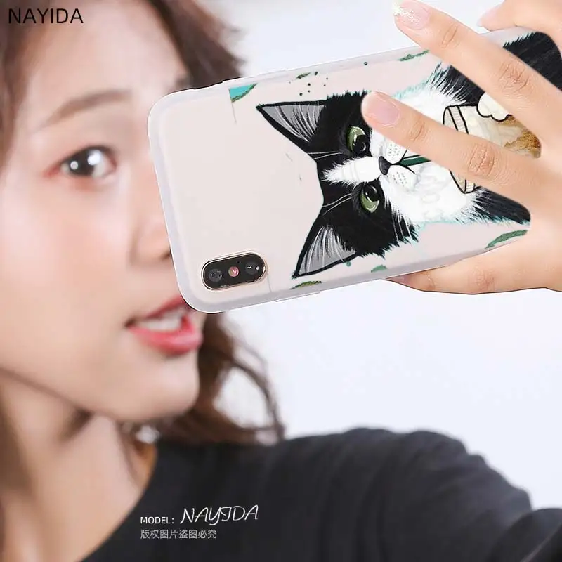 Soft Case For Xiaomi 11 10 8 A2 A3 Cc9 Lite Mi Pro 9se A1 6X 5X Cover Cute Coffee Milk Drink Cat | Мобильные телефоны и
