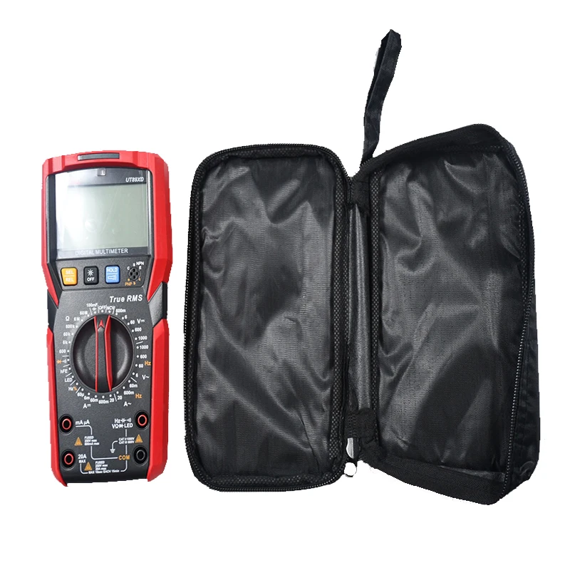 UNI-T UT89XD UT61E Multimeter Storage Bag Black Cloth Toolkit Pouch Tool Box Durable Waterproof Shockproof Soft Case 20*11.5*4.5 |