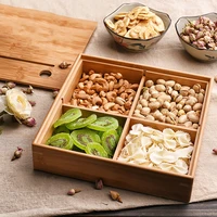 kitchen wooden square trays box snack seeds nuts dried fruit storage organizer gagets tools kitchen table decoration gaget
