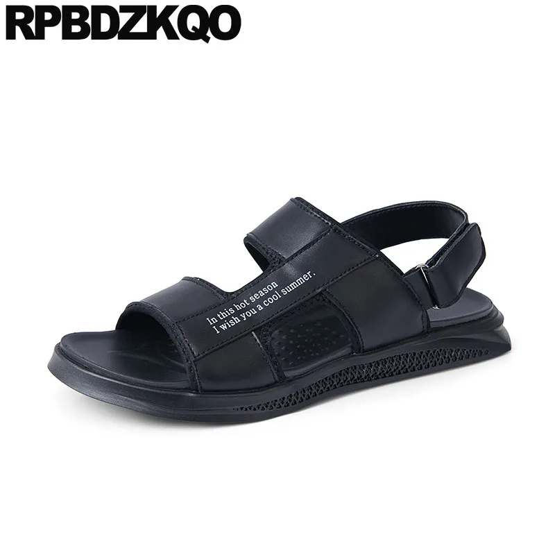 Сандалии мужские с открытым носком дизайнерская Уличная обувь итальянский стиль