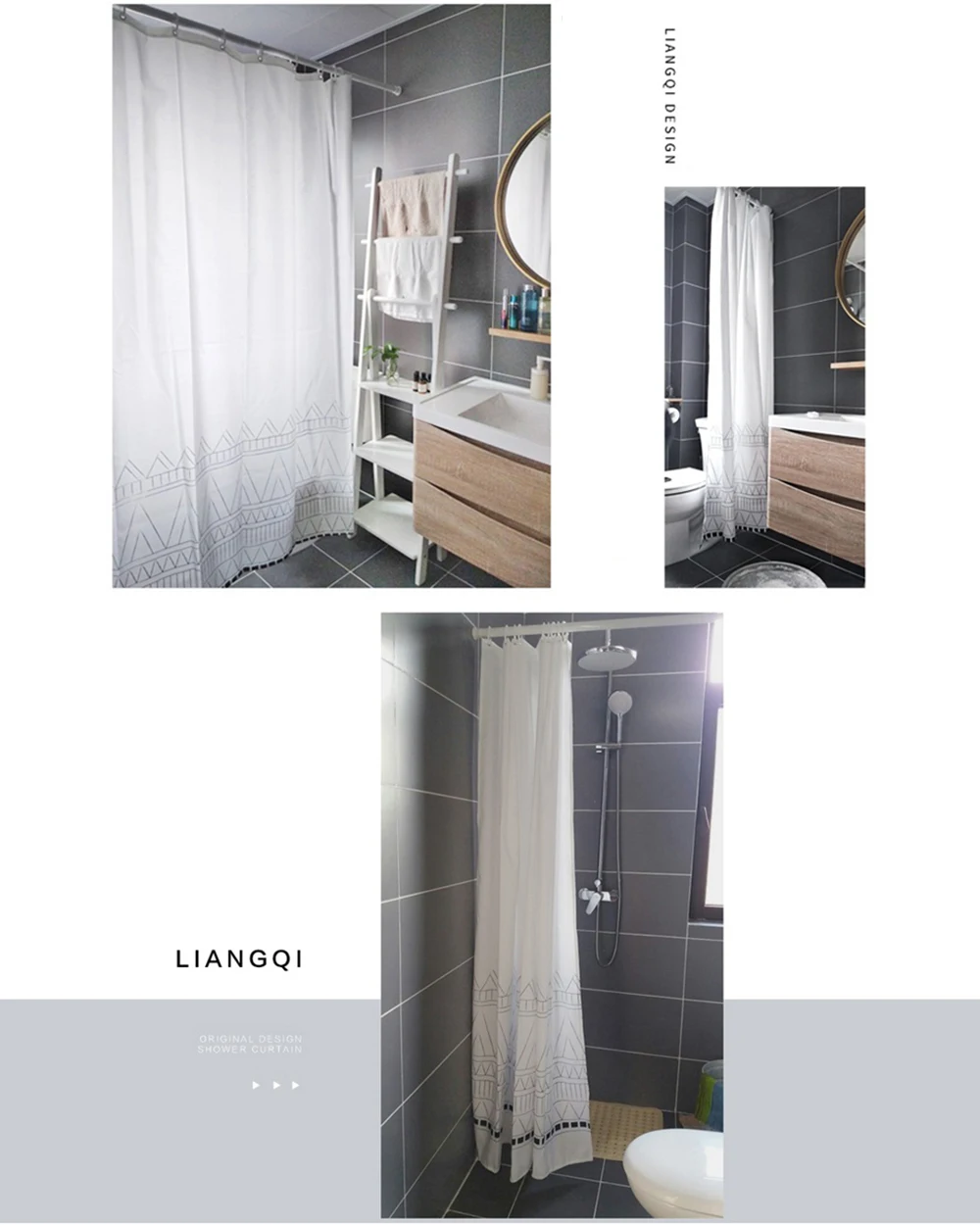 Не в утолщенном этническом кисточкой занавеска для душа инструменты ванной