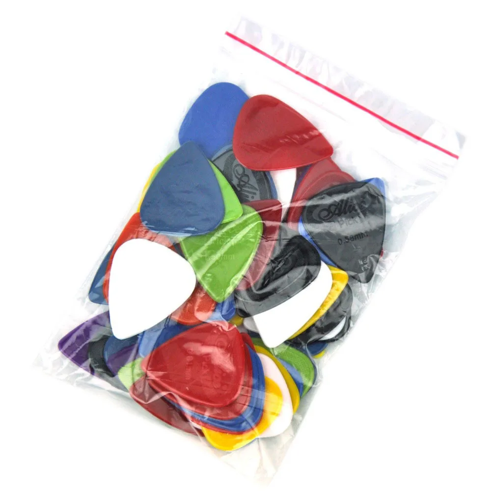 Lots of 100pcs Alice AP-G Anti-slip Nylon Guitar Pick 0.58 / 0.71 0.81 0.96 1.2 1.5mm 6 Thickness Mixed | Спорт и развлечения
