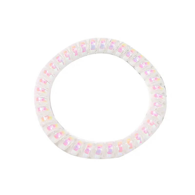 

1Pcs Seamless Ponytail Hair Ties Elastic Hair Bands Spiral Shaped Rubber Bands Telephone Line Hair Ring Frosted Hair Accessories