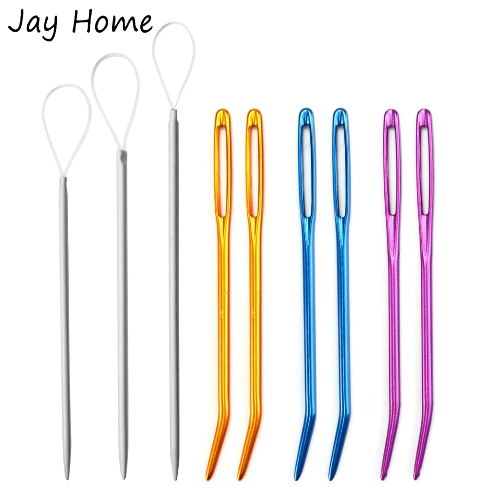 

21PCS Assorted Yarn Needles Bent Tapestry Needle Weaving Needle Darning Needles with Knitting Stitch Counter for Sewing Tools