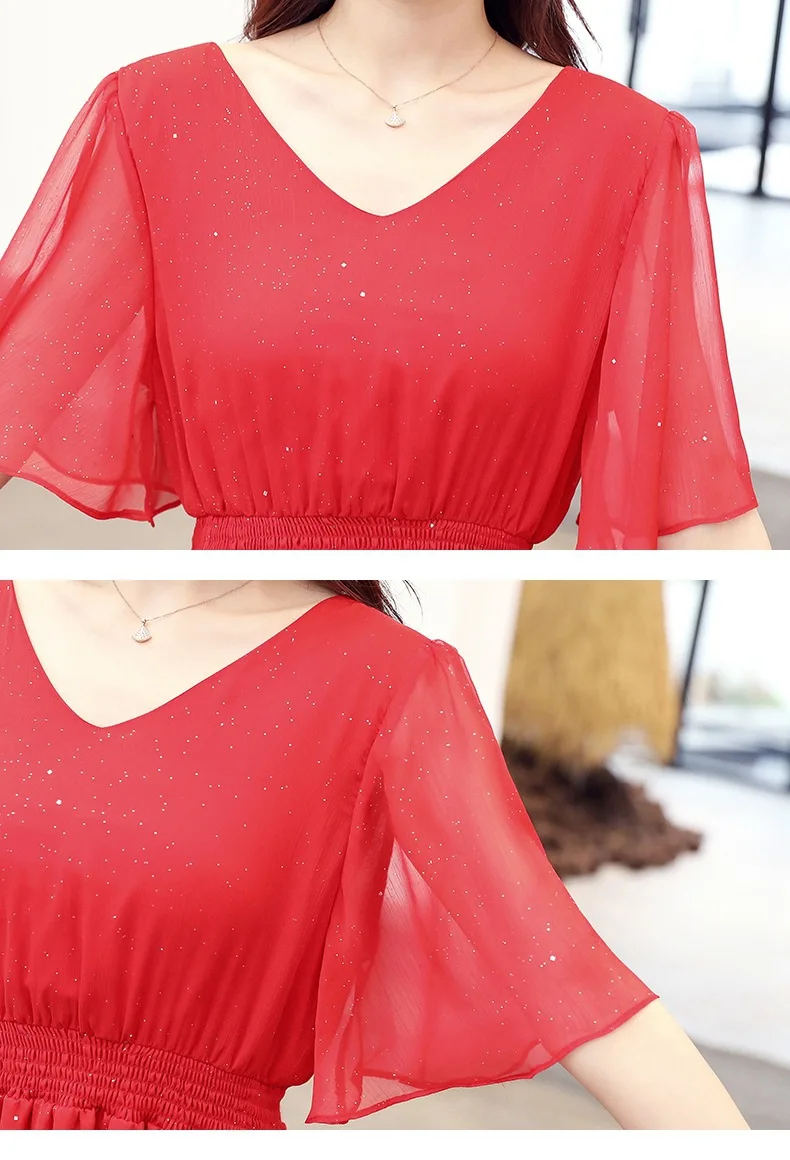 WLG подходящая одежда для мамы и дочки я летние красные синие сетчатые Платья с