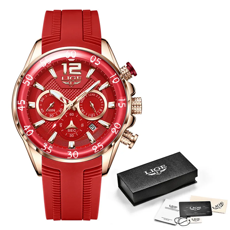 

2021 LIGE New Mens Watches Top Luxury Brand Men Unique Sport Watch Men Quartz Date Clock Waterproof Wristwatch Relogio Masculino