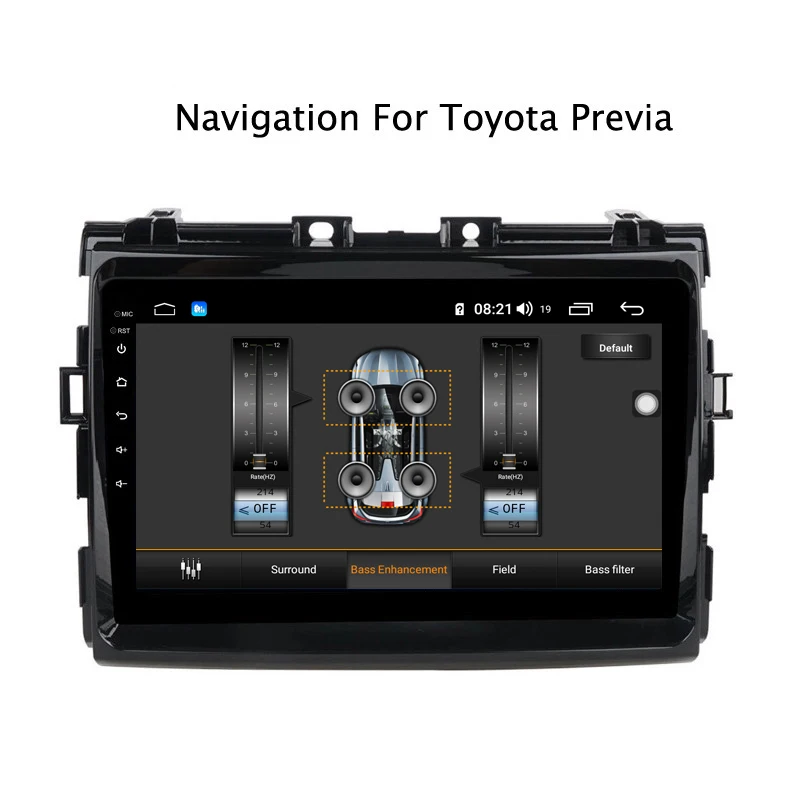 Ectwodvd 9-дюймовый Android 8 1 автомобильный DVD GPS для Toyota Previa 2006-2012 4 Гб ОЗУ 64 ПЗУ CarPlay DSP 4G LTE