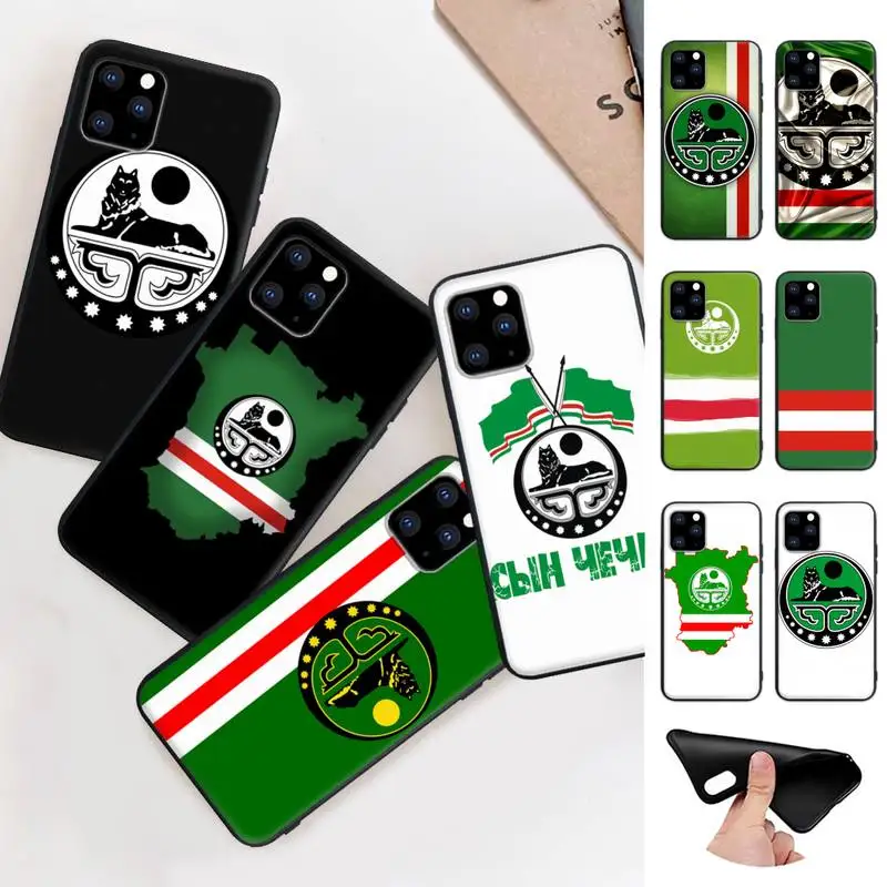 

Chechnya Flag Black Matte Mobile Phone Case Cover For Huawei P9 P10 P20 P30 P40 Lite Pro P Smart 2019 2020
