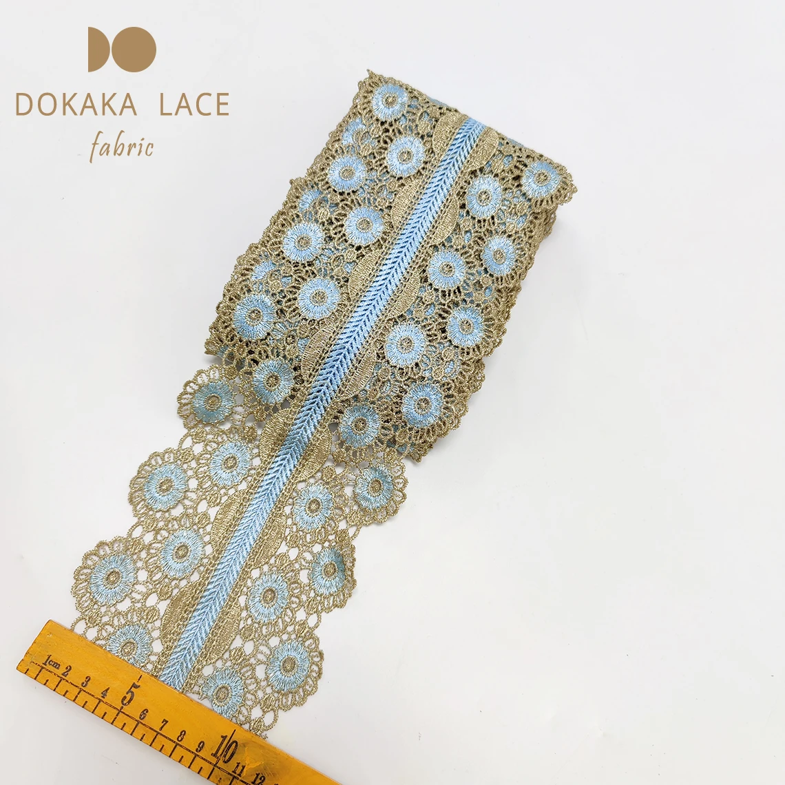 

5 Yards High Quality Lace Ribbons For DIY African Sewing Accessories Senegal Elegant Women Dress Cotton Lace Bilateral Handicra