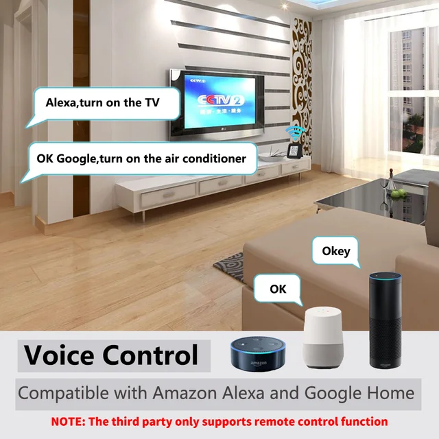 Tuya Smart WiFi Universal IR Remote Temperature Humidity Sensor for Air Conditioner TV AC Works with Alexa,Google Home Yandex 4