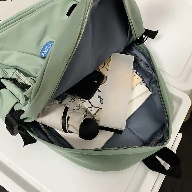 

Summer new canvas style ladies bag pure beautiful bag with lots of pocket big-capacity casual student backpacks