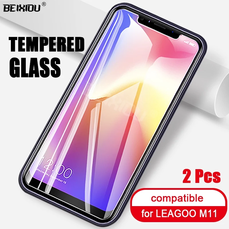 2 шт Полное закаленное стекло для LEAGOO M11 защита экрана 2.5D 9h на защитная пленка |