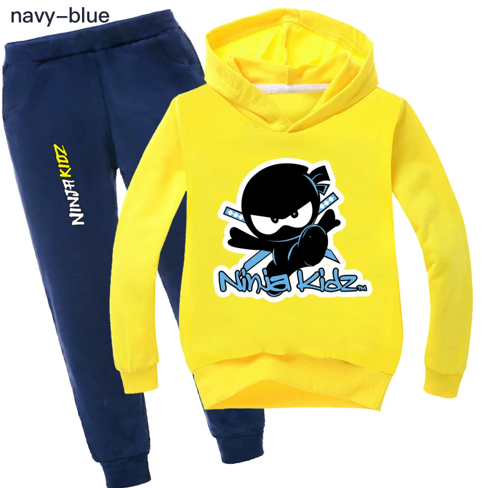NINJA KIDZ Fashion Casual Wear Hoodie + Casual Pants Set Toddler Boys and Girls fall Clothing Teenage Girls Child Tracksuit