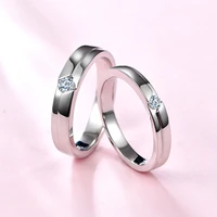 moissanite couple wedding rings 925 silver rhodium plating diamond test past d color moissanite engagement ring for menwomen
