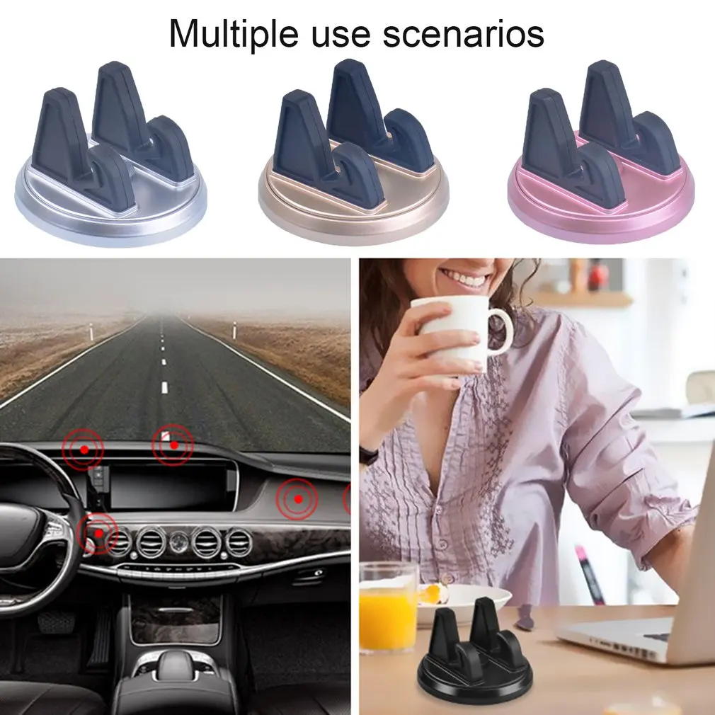 360 degree car phone holder soft silicone anti slip mat mobile phone mount stands support car gps dashboard bracket free global shipping