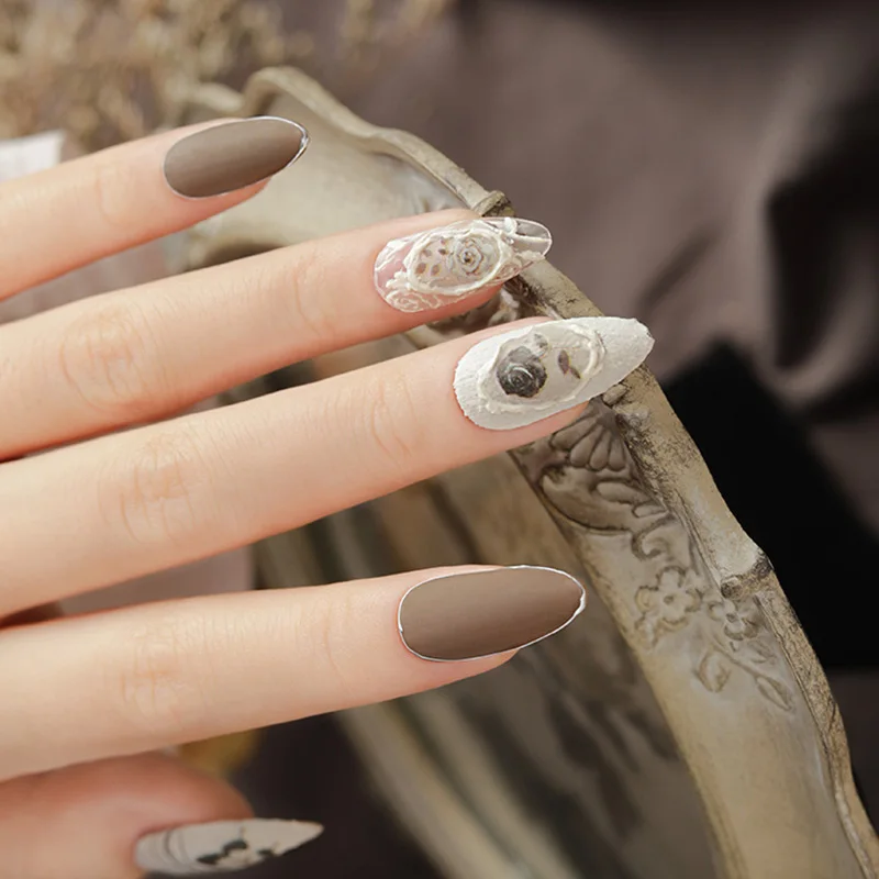 Новое поступление 3D наклейки для ногтей черные бабочки и цветы клейкие украшения