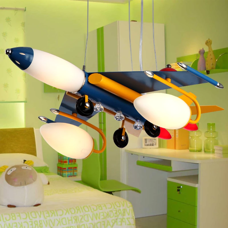 Современный Led мультфильм подвеска &quotсамолет&quot светильник Lamparas Childroom лампа