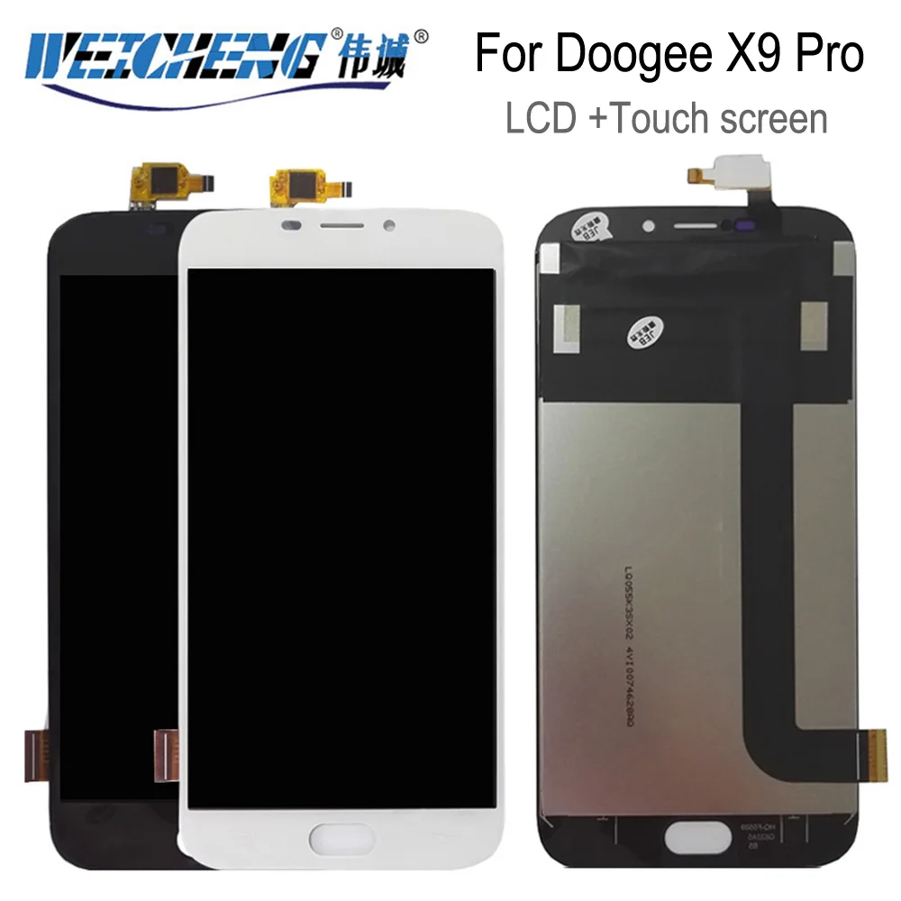 ЖК-дисплей WEICHENG Для DOOGEE X9 Pro с сенсорным экраном 100% тест черный/белый экран