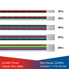 UL2468 22AWG луженая медная проволока 23456pin красный черный кабель для светодиодов ленточный кабель провод Светодиодная лента провод электрический Удлинительный шнур DIY