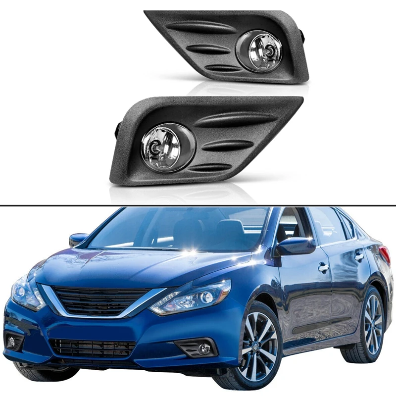 

DHBH-Car Clear Front Lamps Fog Light for Nissan Altima 2016-2018