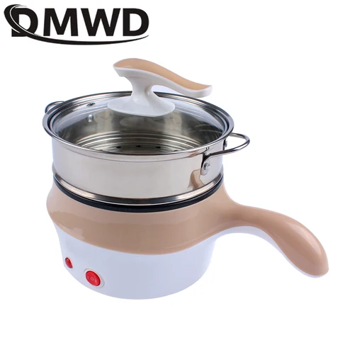 Многофункциональная электрическая двухслойная мини-кастрюля DMWD для лапши, антипригарная - изображение