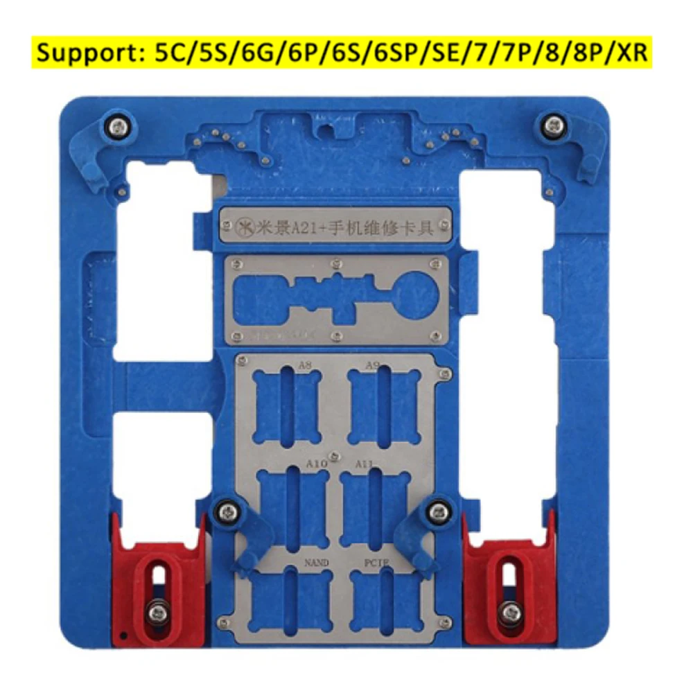 

MiJing A21+ Logic Board PCB Holder Fixture for iPhone XR/8P/8G/7P/7G/6SP/6S/6P/6G/5S/5C A10 A9 A8 A7 CPU Nand Chip Repair Tool