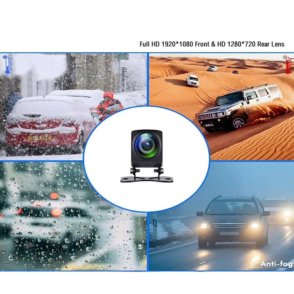 

Gmai70 1080P Mirror Dash Cam Car Accessories Video Recorder 10.88 Inch 2.5D Full Screen Dvr 720P Rear View Lens 6 Layers Glasses