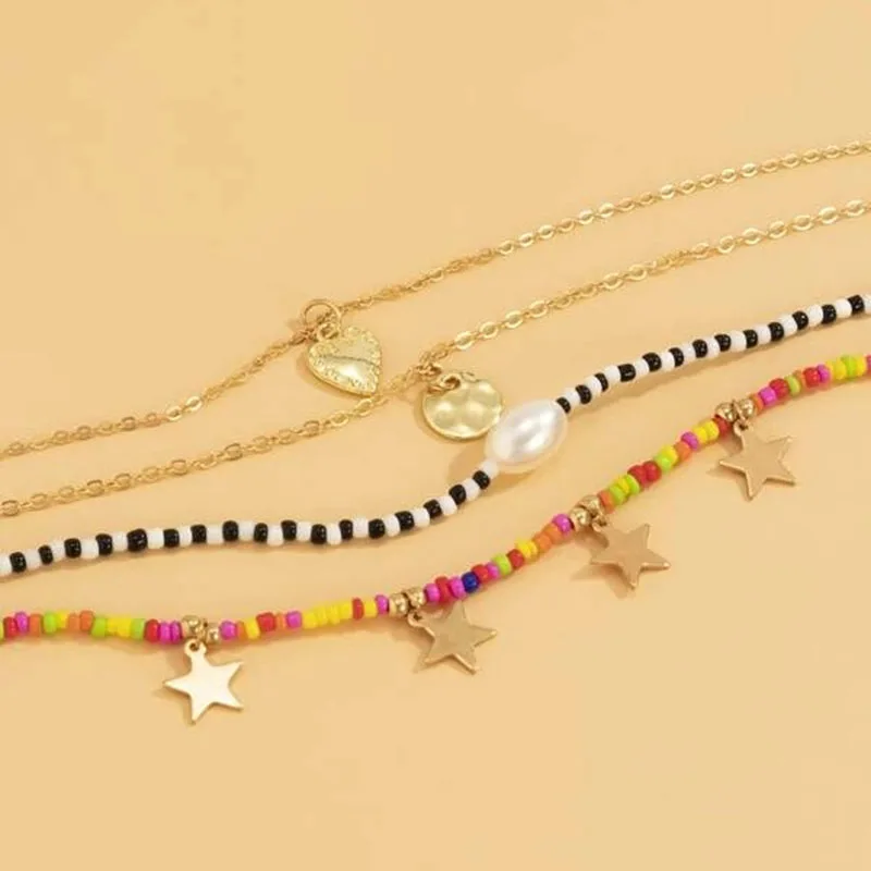 Модные женские богемные яркие Короткие ювелирные изделия ручной работы с