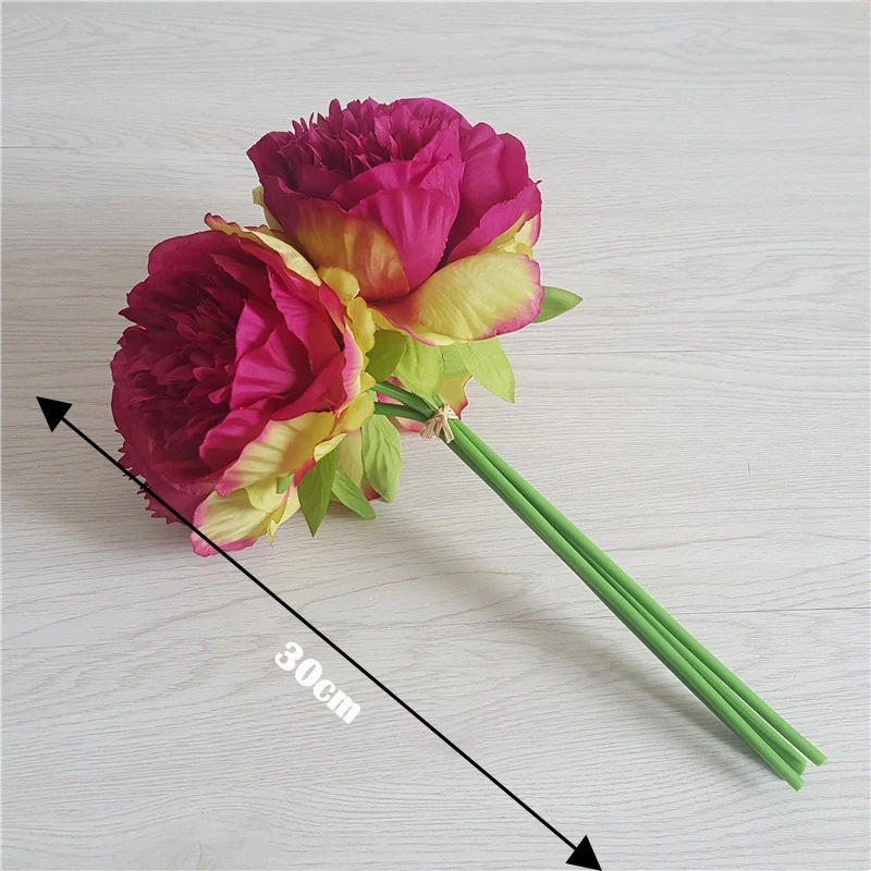 

5 heads/ bouquet Peony Artificial flowers Home Decor Silk Fake Flower Peonies artificial flowers for Wedding DIY decoration