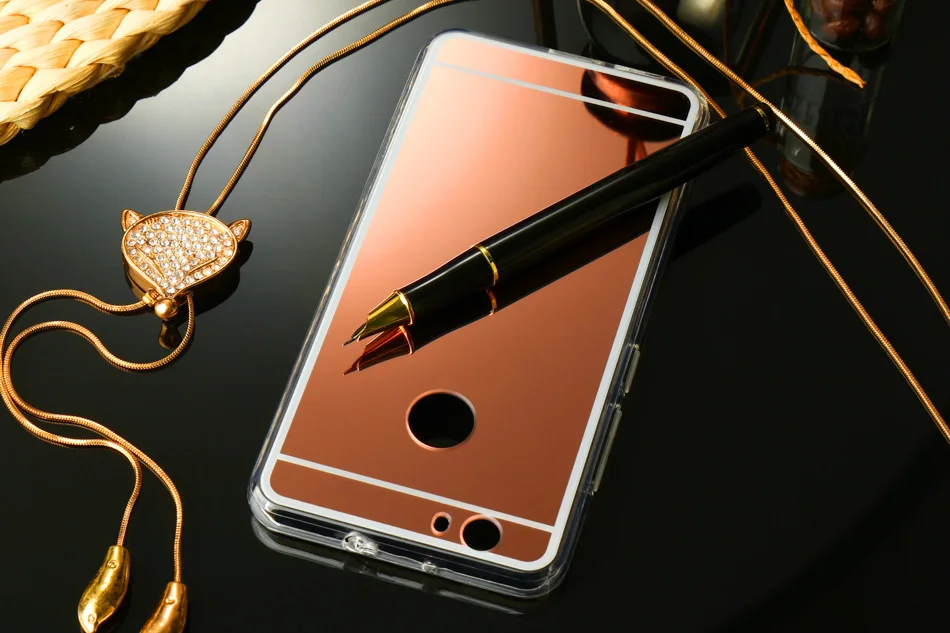 ROSE GOLD Роскошный чехол с зеркалом для huawei P20 P10 P8 P9 Lite Mini P Smart Y5 II Y6II компактный Y7 премьер Nova 2i Honor 8 9 Lite 6A 6C 7X 5X Pro - Цвет: ROSE GOLD