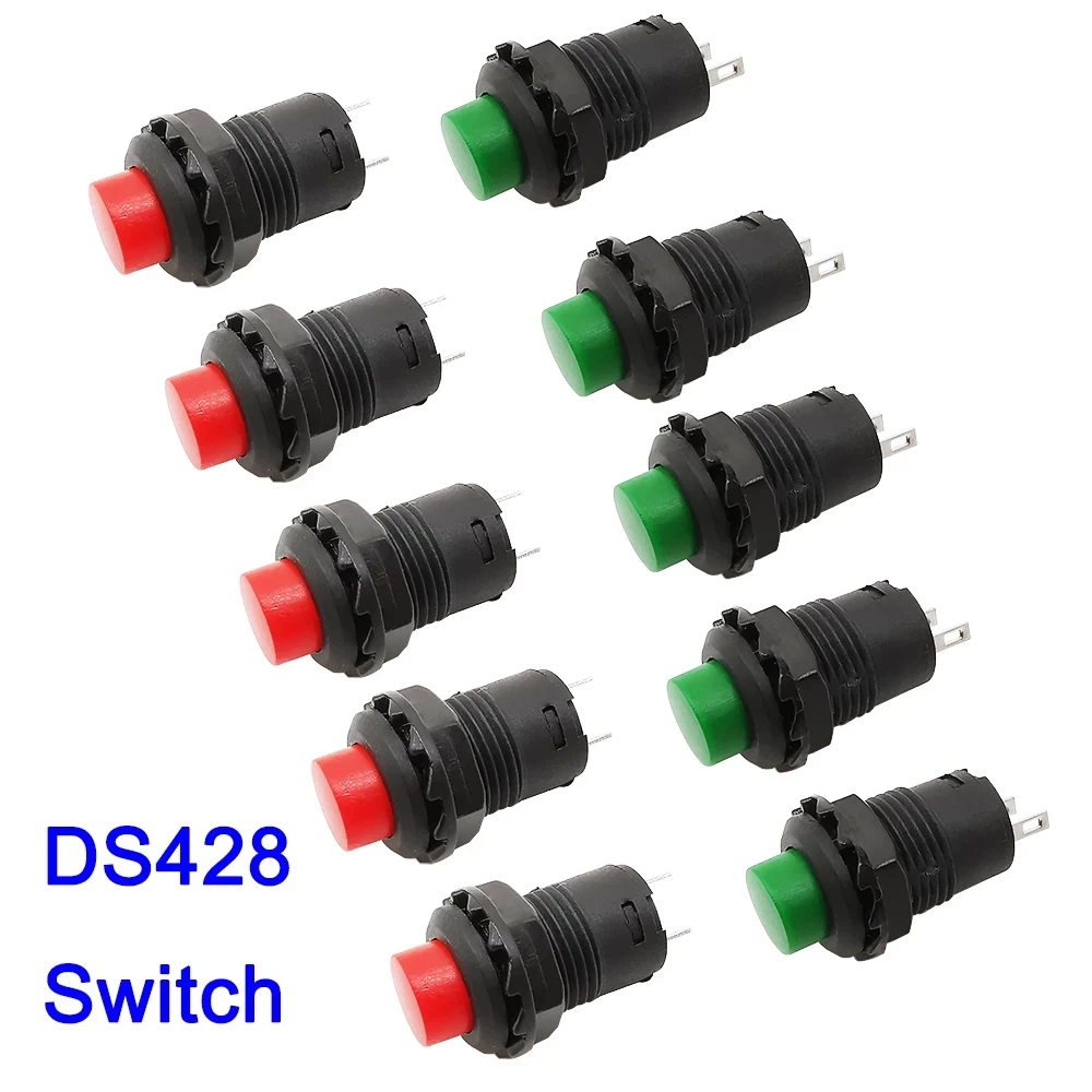 10 шт. самоблокирующийся/кнопочный выключатель с самовозвратом 3A /125VAC 1.5A/250VAC DS428