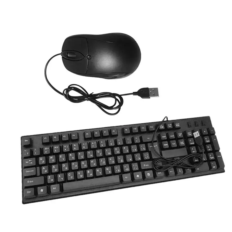 

Practical Modern Russian Letter Computer Keyboard Gaming Keyboard Wired Keyboard for Office