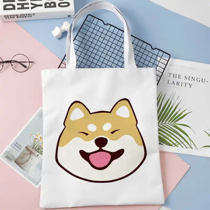 

Shiba Inu shopping bag eco shopper grocery bolsas de tela tote bolso bag shoping cloth sac cabas sacola sacolas