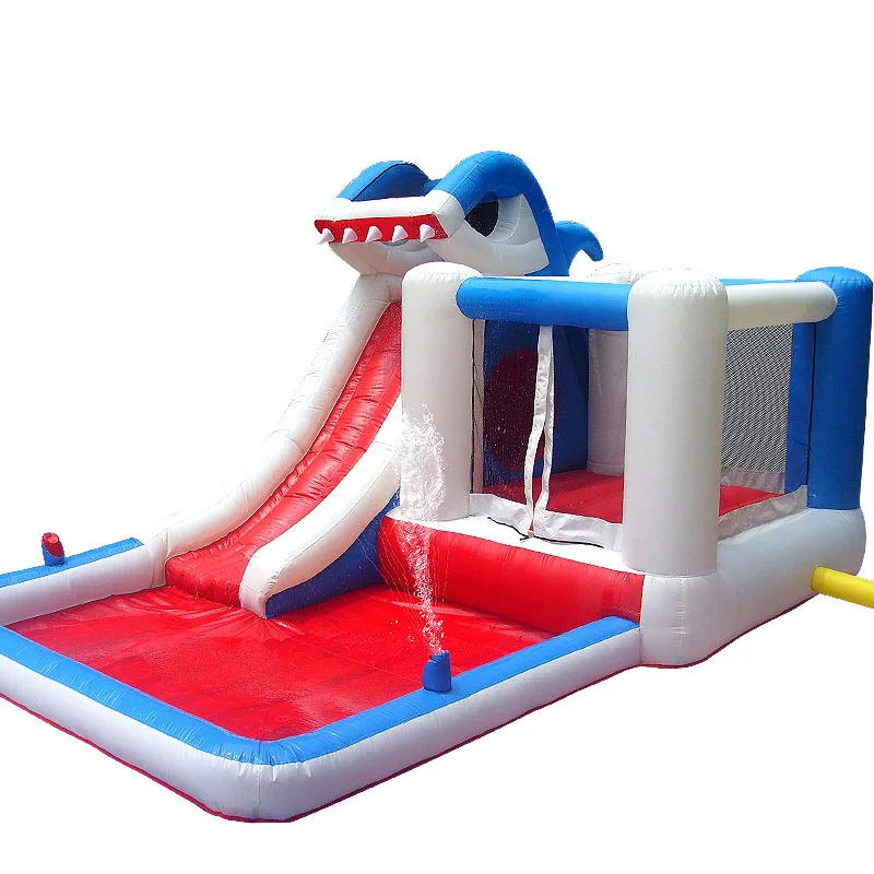 Дешевые надувные акулы горка с отскок дом замок на продажу, акулы надувные горки(Бесплатный вентилятор+ Ремонтный комплект