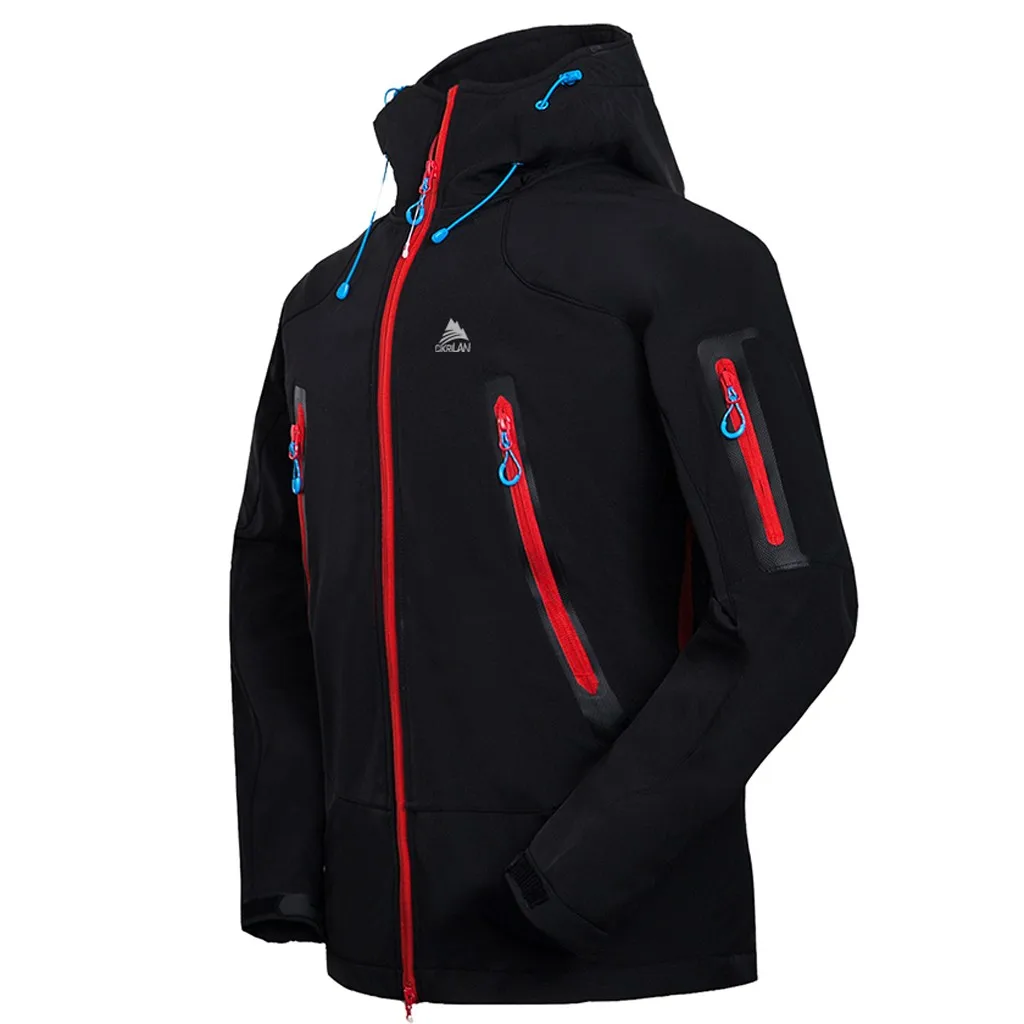 Мужская теплая куртка с капюшоном Повседневная Водонепроницаемая