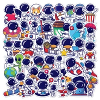 50pcs astronaut space cartoon moon rocket universe stickers for notebooks stationery cute sticker aesthetic craft supplies