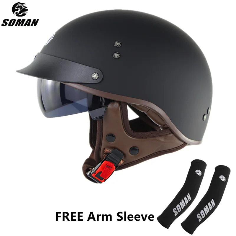 Винтажный мотоциклетный шлем с солнцезащитным козырьком для Harley Ducati BMW Kawasaki Honda