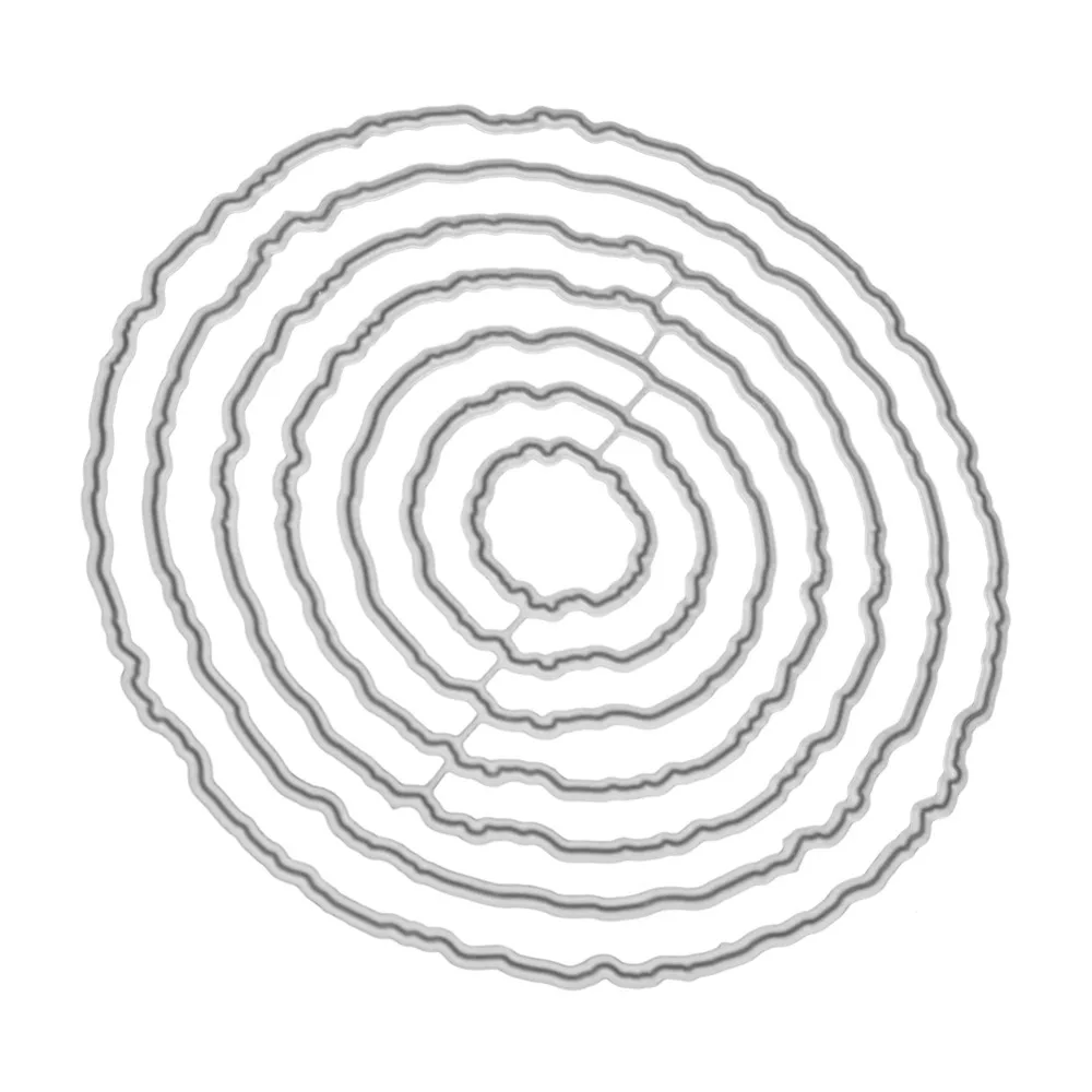 Круглые вырезанные металлические штампы с кружевной окантовкой режущие