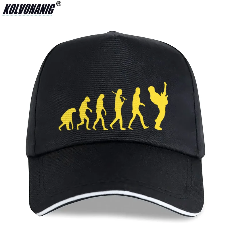 2021 Summer Fashion Human Evolution Guitarist Player Print Baseball Caps Hip Hop Men's Snapback Hat Sandwich Sun Cap Dad Hats |