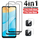 4 в 1 закаленное стекло для защиты экрана + объектив камеры для OPPO A15 A16 A15s A31 2020 Противоударная стеклянная пленка для a 15 16 31 a15 s 15 s