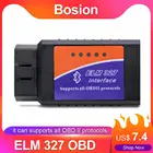 Bosion Bluetooth OBD2 Интерфейс Can-Bus сканер ELM 327 OBD II поддерживает AndroidIOSПК система OBD2 диагностический инструмент