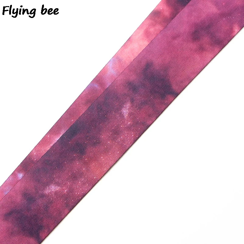 Flyingbee розовый звездное небо шнурок телефон веревочные брелоки для ключей ID карта