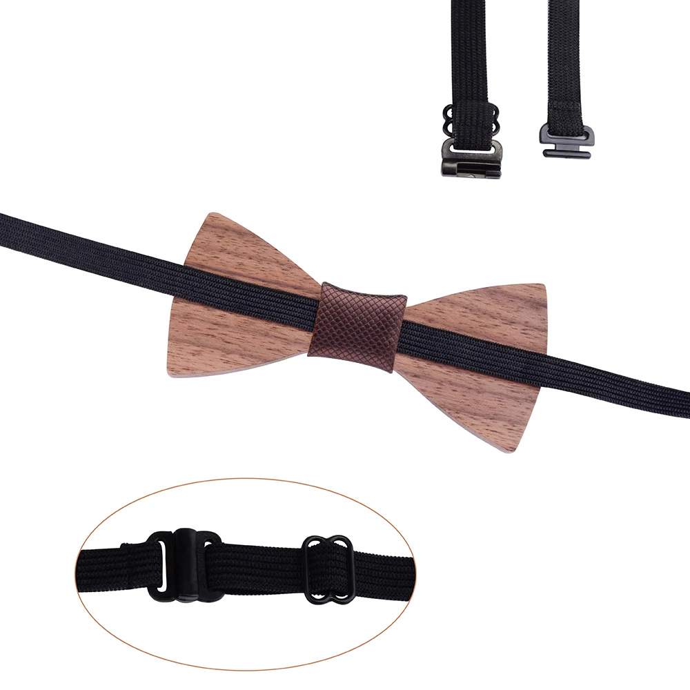 Новинка 2020 модный однотонный мужской деревянный галстук бабочка ручной работы с