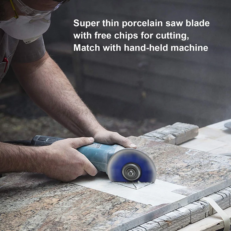 

2PCS 4.5 Inch Wet Dry Diamond Saw Blades Set, Super Thin Hot-Pressed Diamond Blade Segmented Cutting Discs