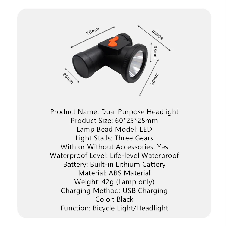 

Portable LED Headlamp Mini Flashlight USB Rechargeable XPE+COB LED Bicycle Light Torch Flashlight Outdoor Camping Headlight