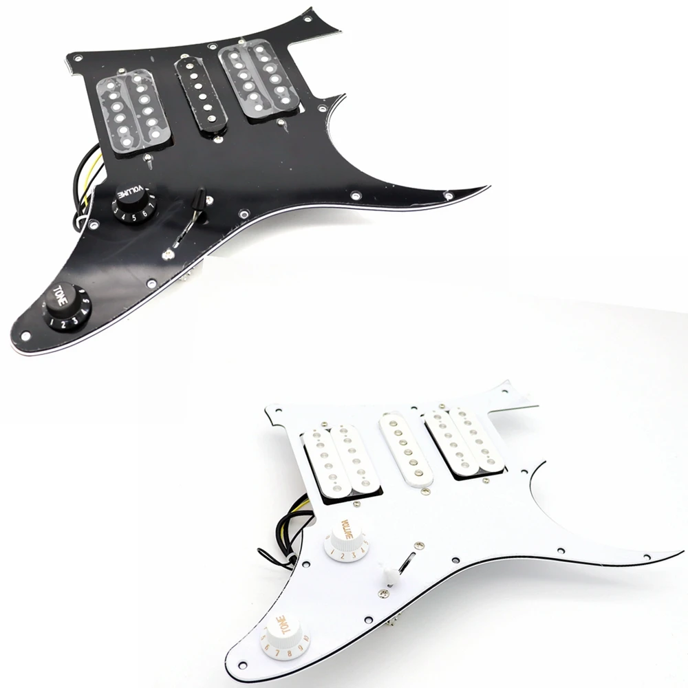 

1Set Black 3 Ply HSH Loaded Prewired Guitar Pickguard for IBZ Electric Guitar Parts Replacement